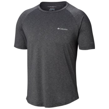 Columbia Tech Trail II Short Sleeve Crew, Camiseta Grises Oscuro Para Hombre | 136295-GPV